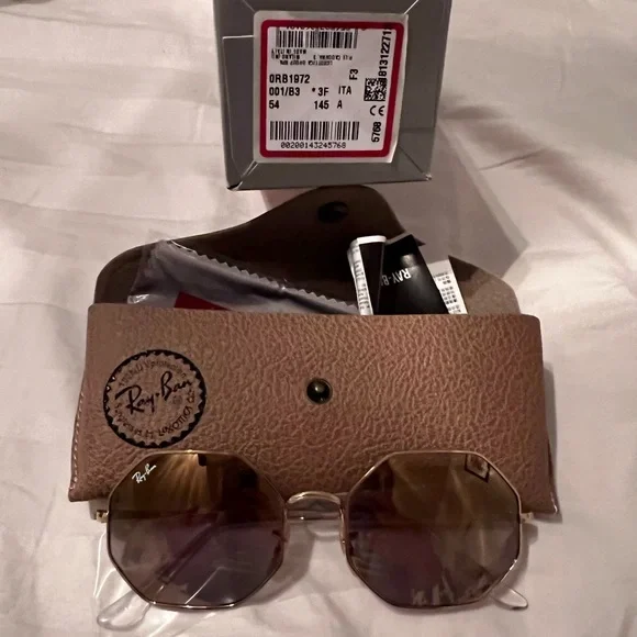 Ray-Ban | Accessories | Gold Octagon Real Raybans Sunglasses  display picture 3